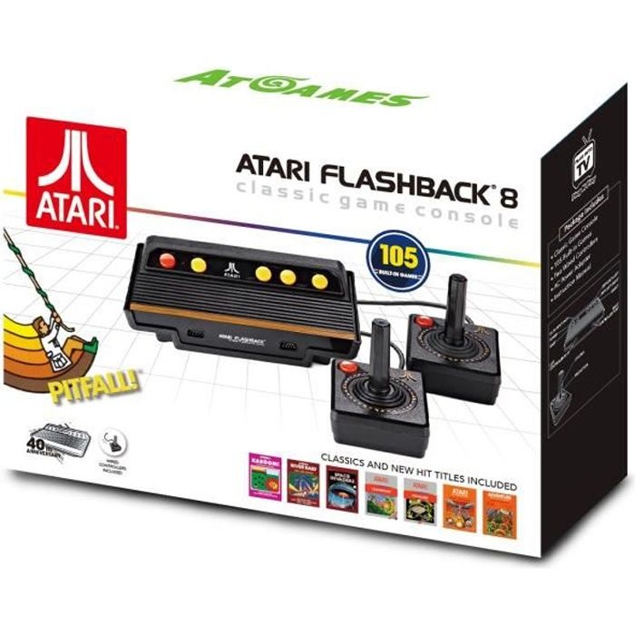 Console ATARI Flashback 8 Classic Game HD avec Manettes Filaires