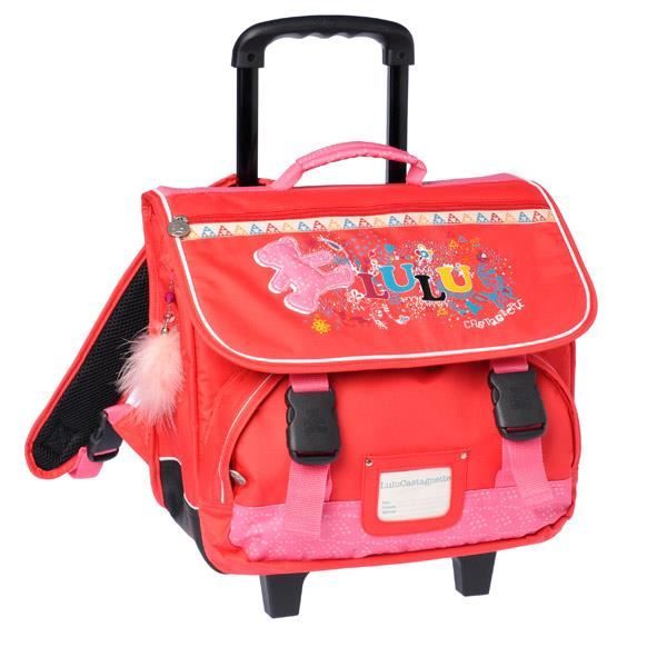 Cartable à roulettes Lulu Castagnette Rose 38 CM Haut de ...