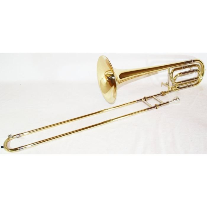 TROMBONE à Coulisse Tenor Doré Sib/Fa avec Etui Achat / Vente