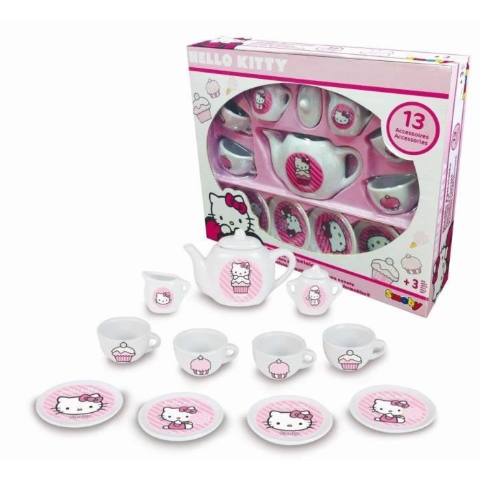 Smoby   Hello Kitty Dinette Porcelaine   13 pièces   Fille   A partir