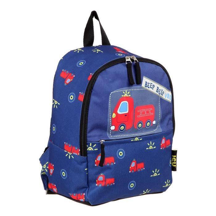 KID'ABORD ICU Sac à Dos - 1 Compartiment - 23 cm - Bleu marine - Maternelle - Enfant Garçon