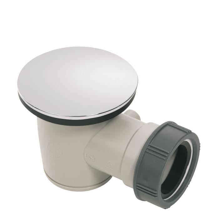 WIRQUIN Bonde de douche Tourbillon - Ø 50 mm - Dôme en ABS chromé