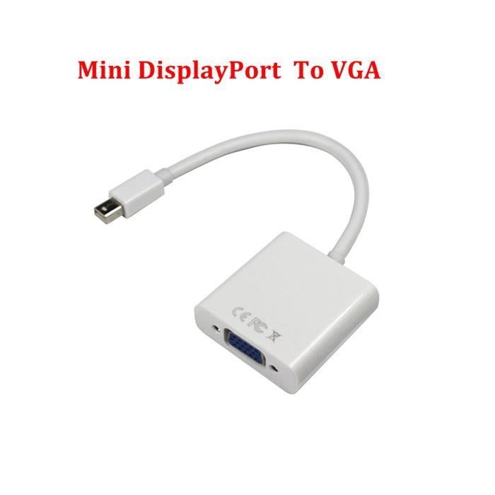 Coup de foudre Mini DisplayPort DP câble adaptateur VGA pour Apple MacBook Air Pro Microsoft Surface Book Pro