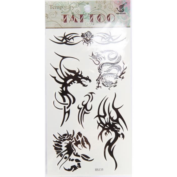  Planche de tatouage  temporaire motif dragon Achat 