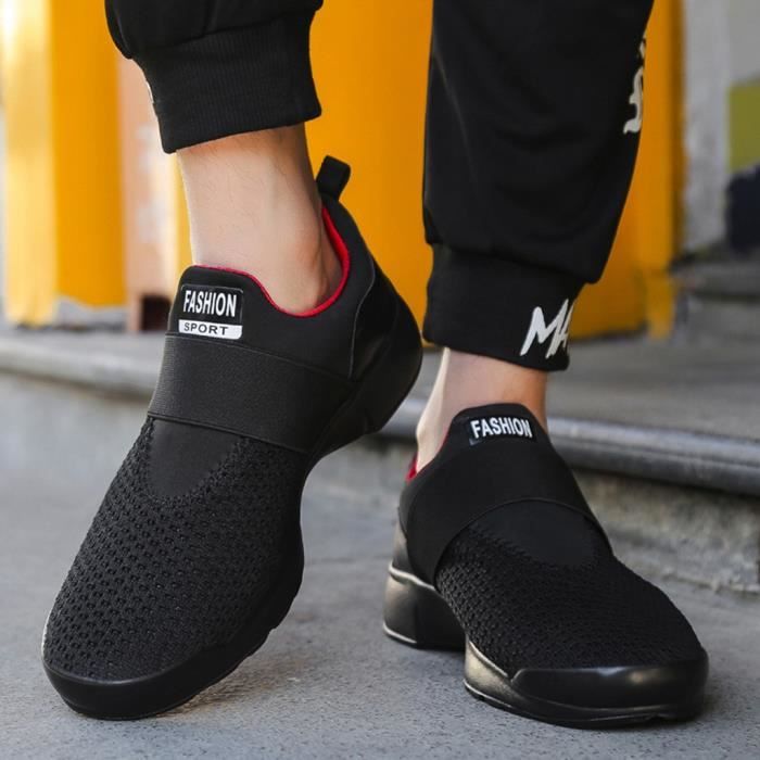 Solide Élastique Mode Courir Plates Homme Casual Chaussures Bottines Sport xie6501 Lettre Rond Bout À qTtpI