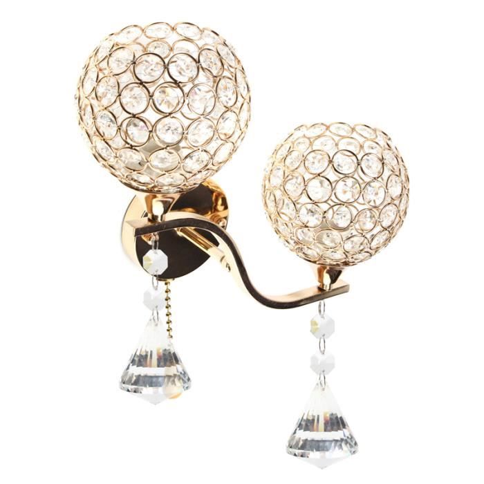 Neufu Applique Cristal AmpouleOr Interrupteur Boulesans Avec 2 Murale Design wOvNm08n