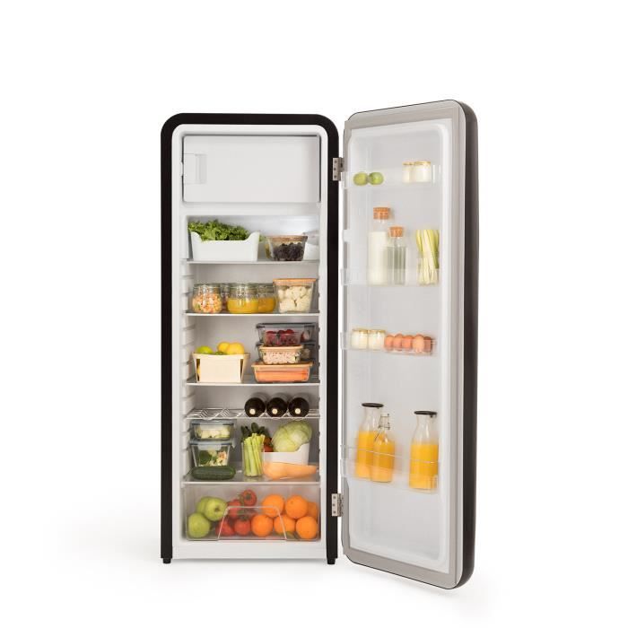 Frigo Noir Mate 150M  RETRO A+ 260L réfrigérateur1