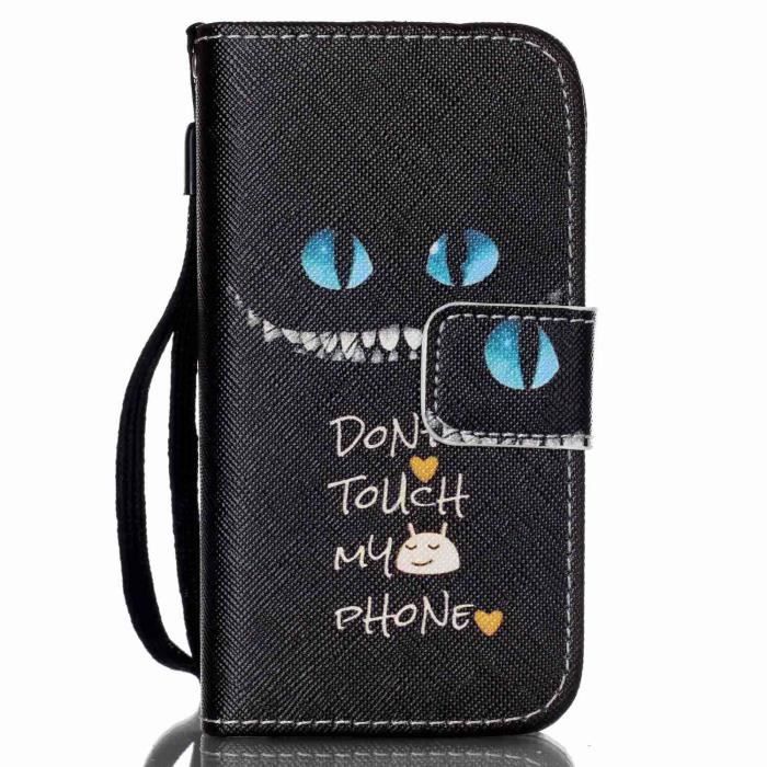 coque portefeuille iphone 8 don t touch my phone