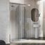 Prime Idralite Porte Paroi Douche 130CM H200 Verre Transparent 8mm vers Gauche avec Easy-Clean Mod