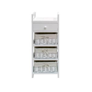 Petit meuble de rangement laque blanc - Achat / Vente pas cher