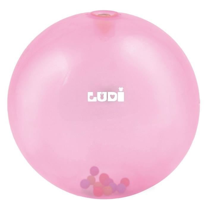 LUDI Balle d'Eveil Rose - Diamètre 20 cm