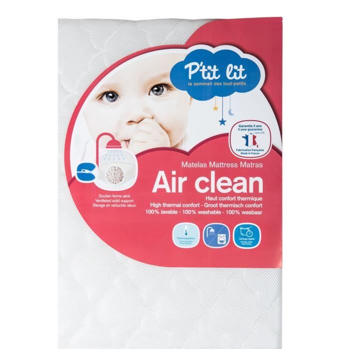 P TIT LIT Matelas Air Clean 70 x 140 cm