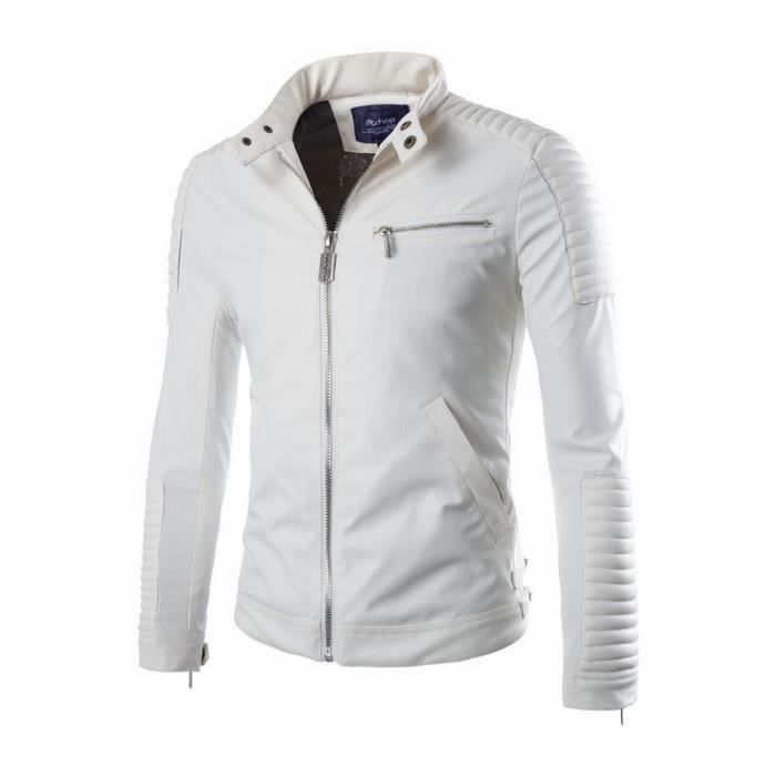 Manteau Blanc Veste Homme Blouson Cuir Doudounes qaIYwS