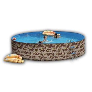 Piscine acier CAMOUFLAGE Ronde 350x90 cm