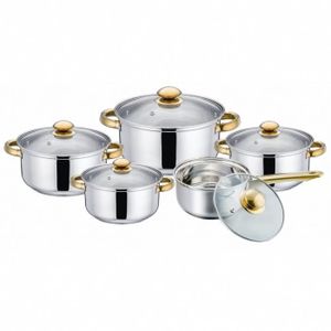GSW Gourmet Granit Ustensiles de Cuisine-Set 11 pièces anti-adhérent induction casserole GSW 414562