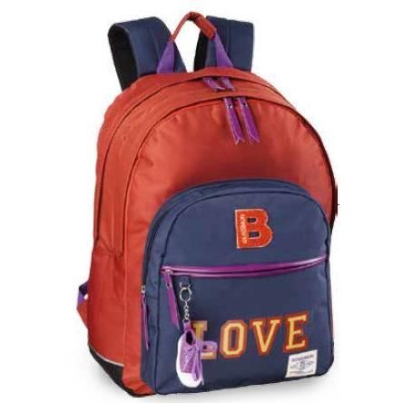 BENSIMON Sac à dos 2 compartiments - Primaire - Fille - Bleu / cuivre