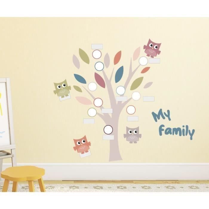 PLAGE Sticker déco - My family1 Planche 48 x 68 cm