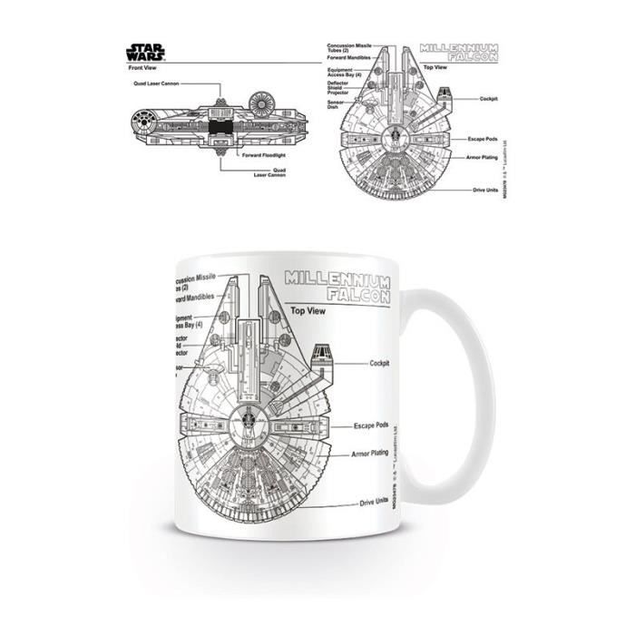 Mug Star Wars Millennium Falcon Sketch