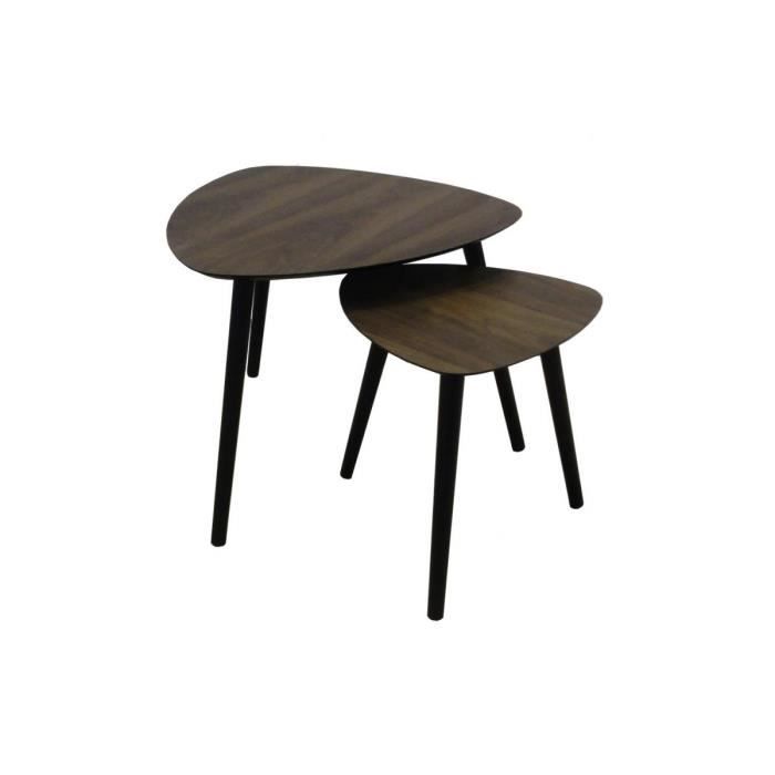 Tables Gigognes En Bois La Chaise Longue Marron Primula Declikdeco