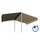 Store double pente motorisé 6x3x2 m - Toile taupe