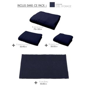 TODAY Pack Salle de bain lot d'éponges ciel d'orage