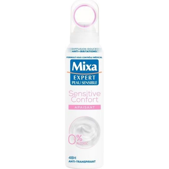 MIXA Déodorant Atomiseur Sensitive Confort Extra Soin - 150 ml