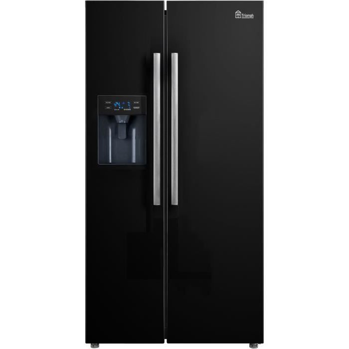 TRIOMPH TM488NFBK Réfrigérateur américain Side by Side Noir TM488NFBK 490 litres, no frost