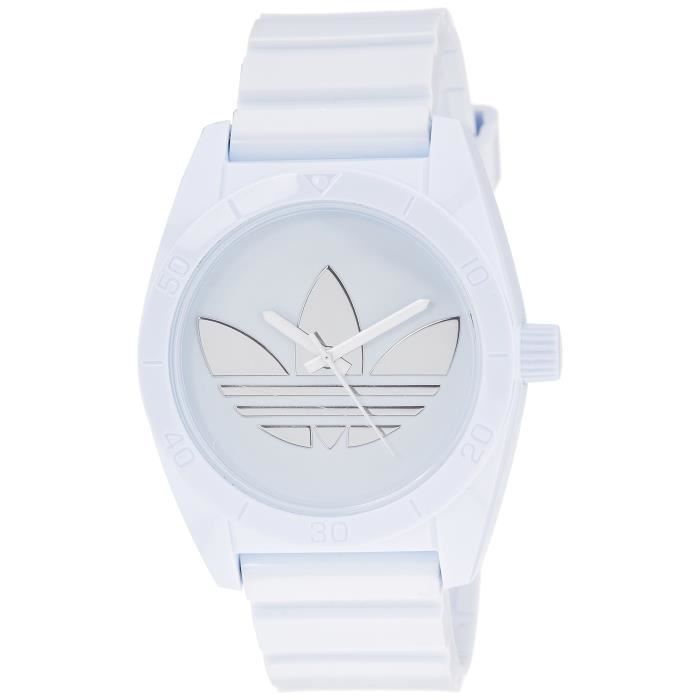 Analogique Montre Adidas Unisexe Adh2703 Dial Homme Blanc Santiago pVMSUz