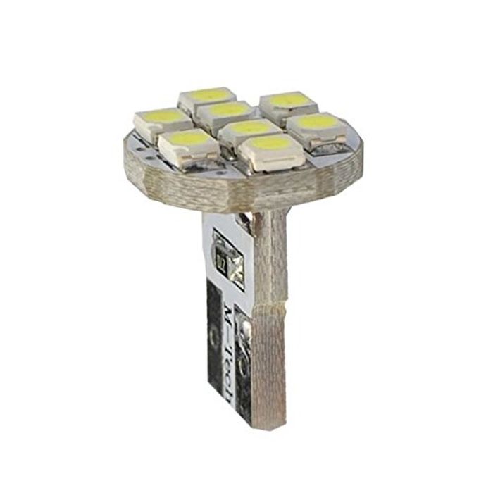 PLANET LINE Lot de 2 Ampoules LED - T10 W5W - 8 LED SMD 3528 - 12 V - 0,60 W - Blanc