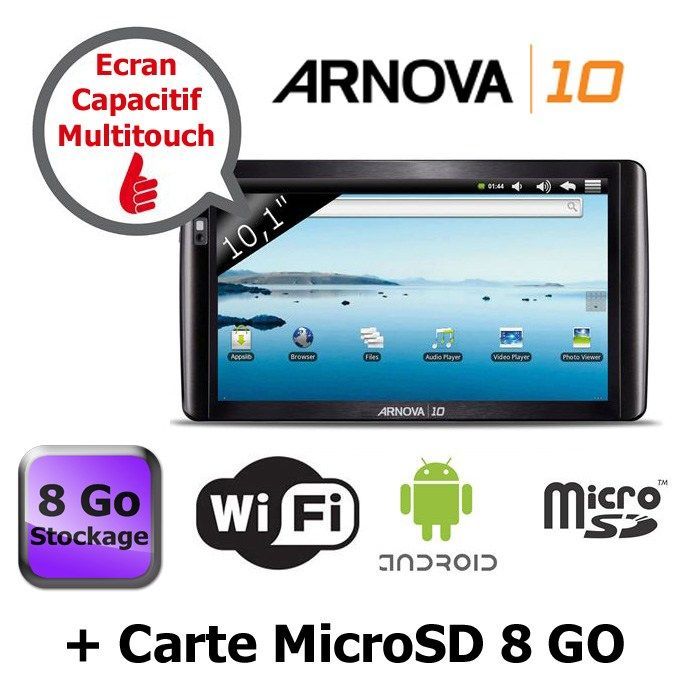 ARNOVA 10b 8 Go + MicroSD 8Go   Achat / Vente TABLETTE TACTILE ARNOVA