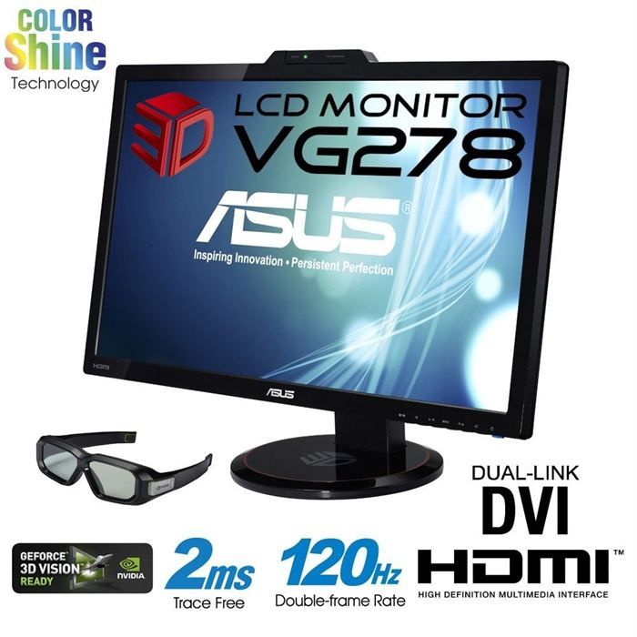 Asus VG278H 27 Ecran 3D 120Hz   Achat / Vente ECRAN PC Asus VG278H 27