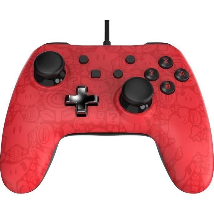 Manette filaire Core Plus Mario - Rouge