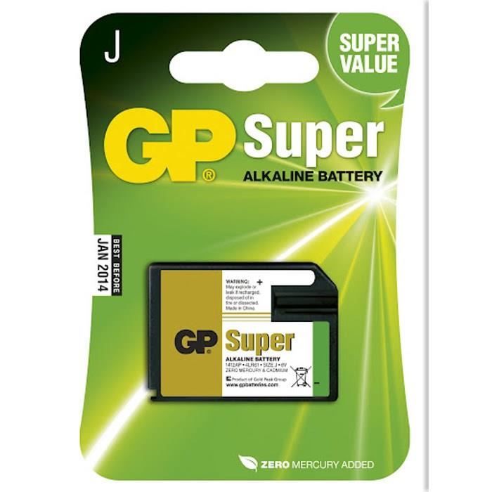 PILES SUPER ALCALINE GP 1412AP-U1 / 539 / 7K67 / 4LR61/blister de 1 pile