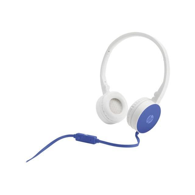 HP Casque stéréo avec micro - Stereo Headset H2800 - filaire - Bleu / Blanc