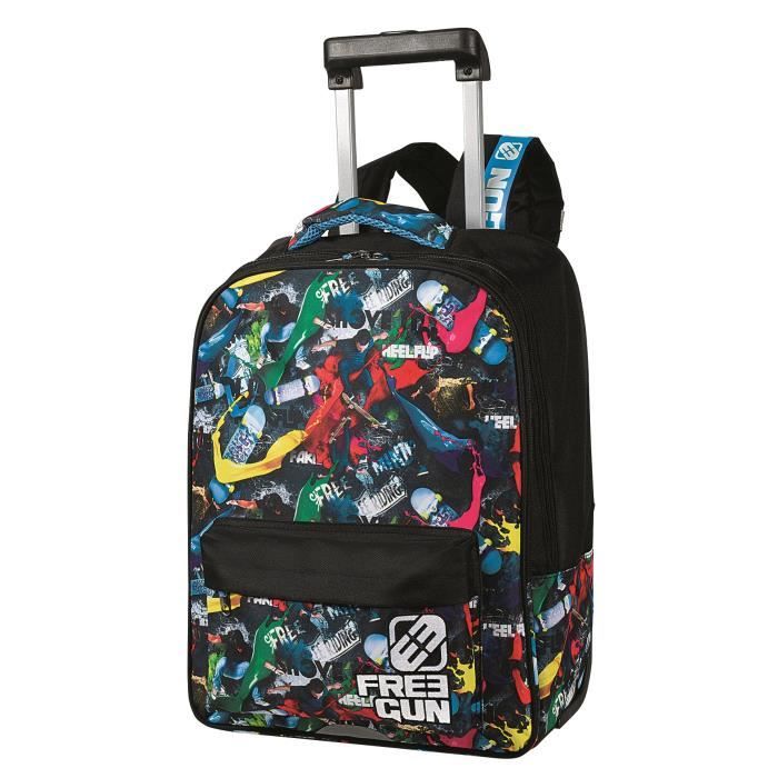 FREEGUN Sac à dos 2 compartiments – Primaire - Garçon - 43 cm - Noir