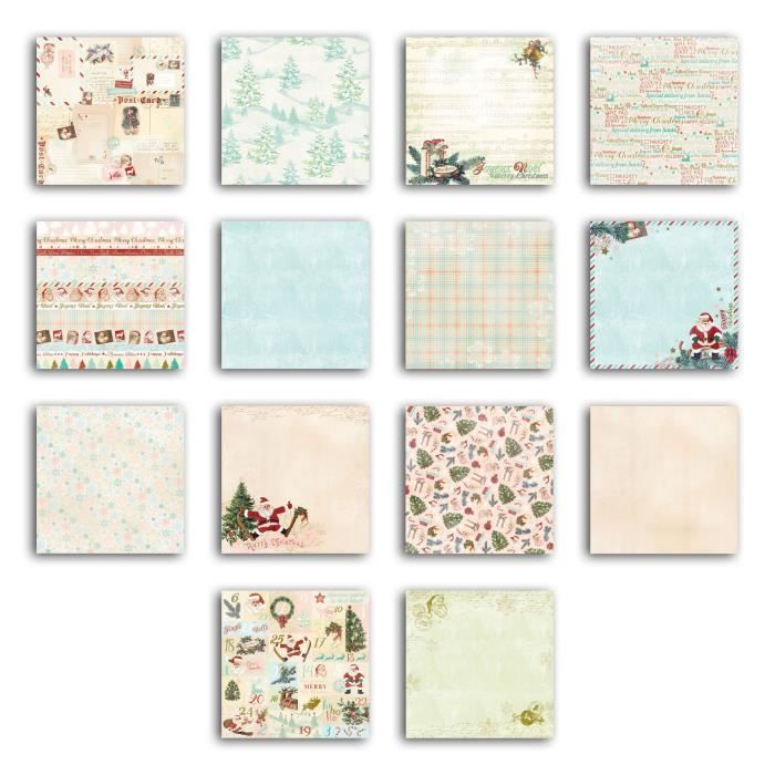 TOGA Bloc Déco Dear Santa - 28 feuilles de papier - 20x20 cm