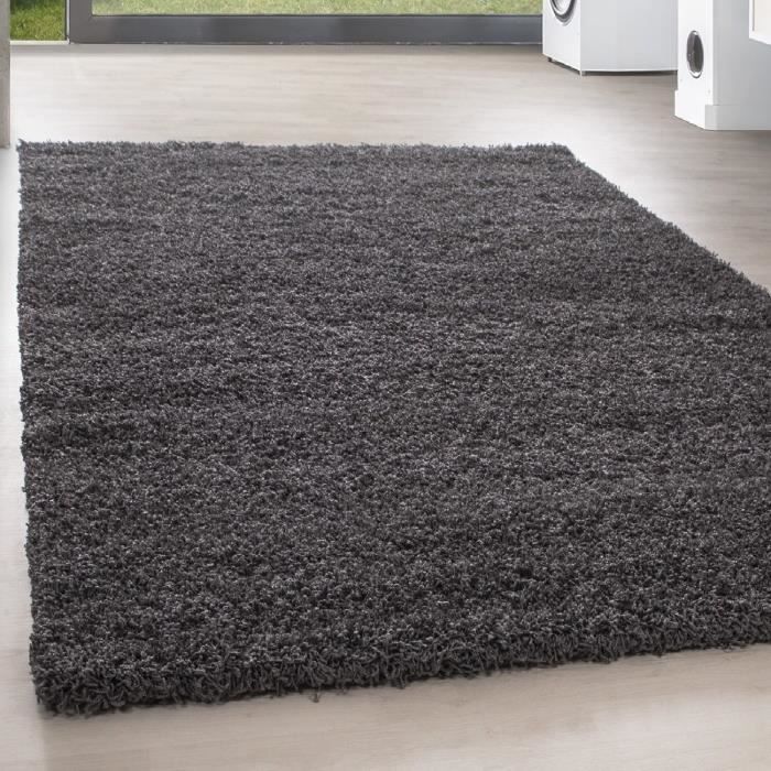 Shaggy Shaggy Long Pile Pas Cher Tapis Gris Salon Versc