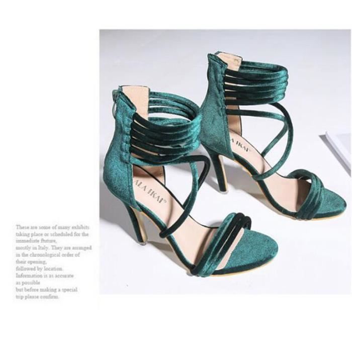 Vert Sangles Escarpin Talon Talons Style Creux Sexy Haut Taille 34 N8PkXwn0O