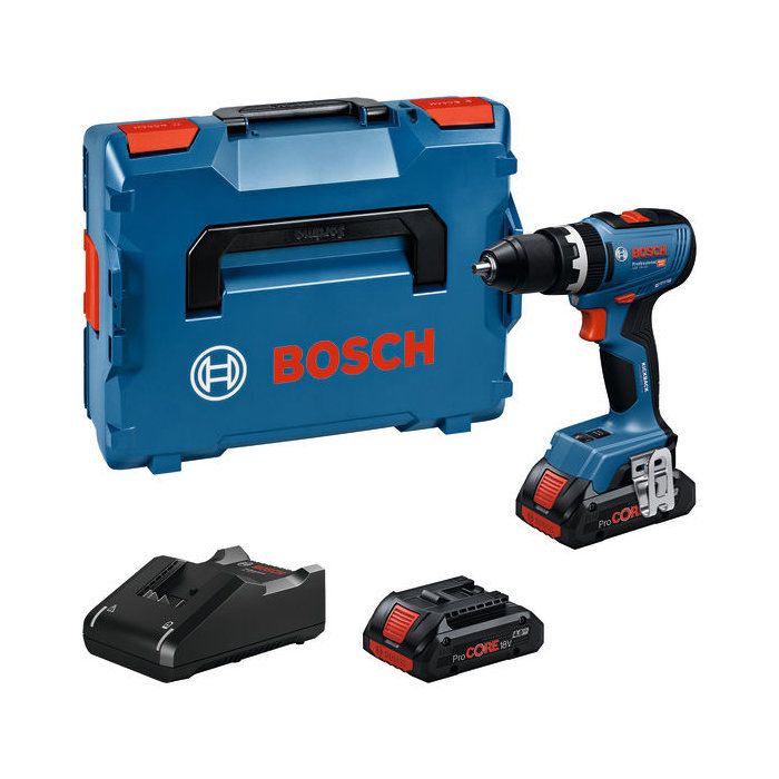 Perceuse à percussion Bosch GSB 18V-65 avec 2 batteries