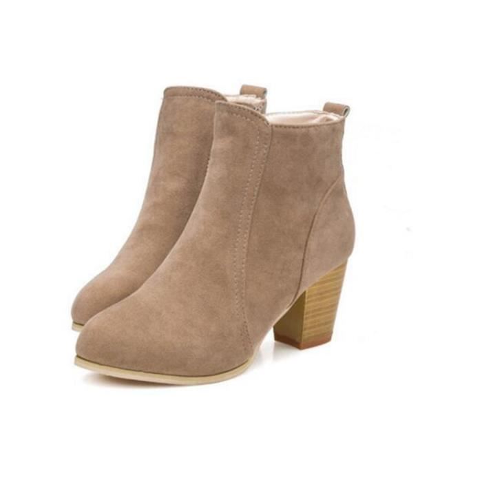 Femmes High Bottine Sexy Mode Automne Bottillons heeled Marron xz017marron37 Hiver Bjxg A6q6fw