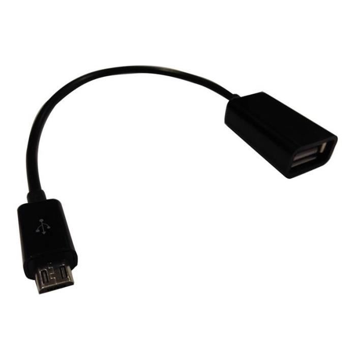 D2 Câble 0 micro USB mâle/ USB femelle