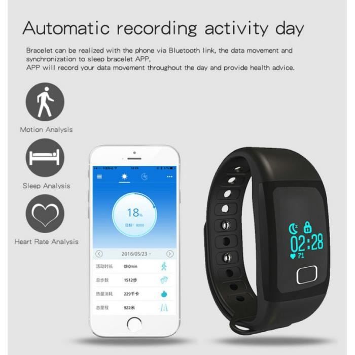  T1 Bracelet intelligent Bracelets sportifs intelligents PetitMenager
