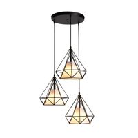 LUSTRE ET SUSPENSION Lustre-suspension Cage Forme Diamant Contemporain- LUSTRE ET SUSPENSION Lustre-suspension Cage Forme Diamant Contemporain-