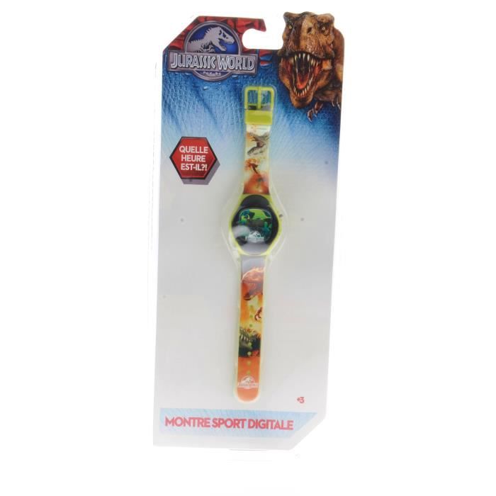 JURASSIC WORLD Montre Digitale - Pile LR41 incluse - Garçon - A partir de 3 ans - Livré à l'unité