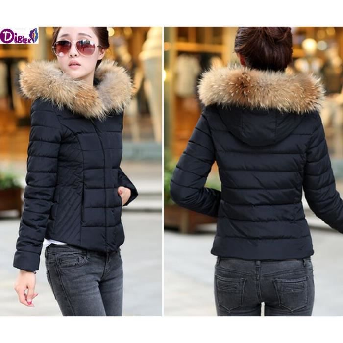 Veste Femme Hiver Imperméable - Parka Chaude Avec Capuche - Pour Randonnée, Ville - Style Doudoune Polaire