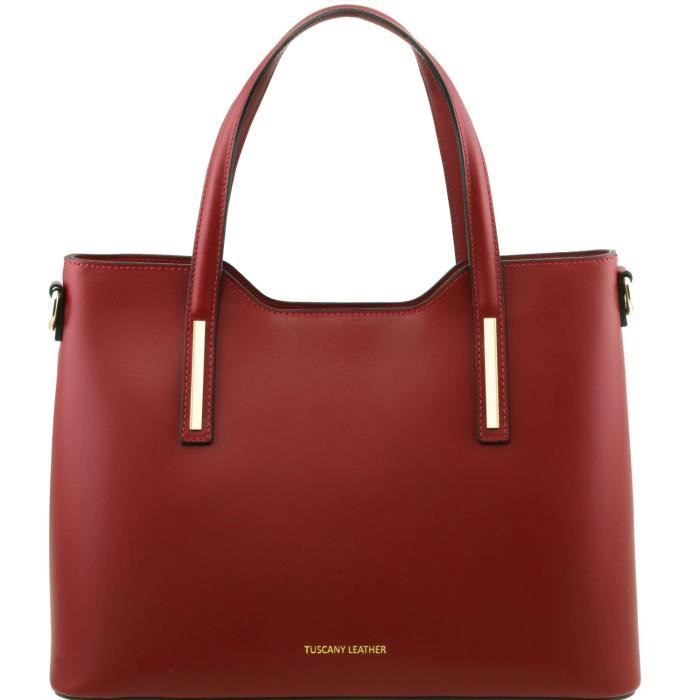 Sac Leather Olimpia Tuscany Cabas En Cuir Rouge Ruga qTE5dw5ng