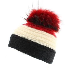 BONNET , CAGOULE Tricolore , Bonnet pompon bleu blanc rouge pour su
