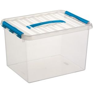 Bac De Rangement Solide SUNWARE 26L - Gris Foncé - 260x400x250mm - Charge 30kg - Empilable Et Alimentaire