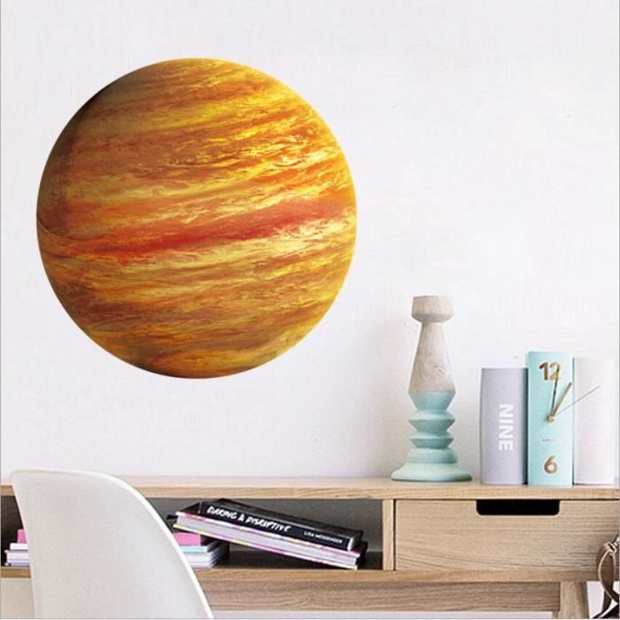 D'enfants Planètes Fluorescents Neuf Autocollants Stickers Planète Amovible Muraux Chambre Jupiter Nouveau Lumineux yf76gb