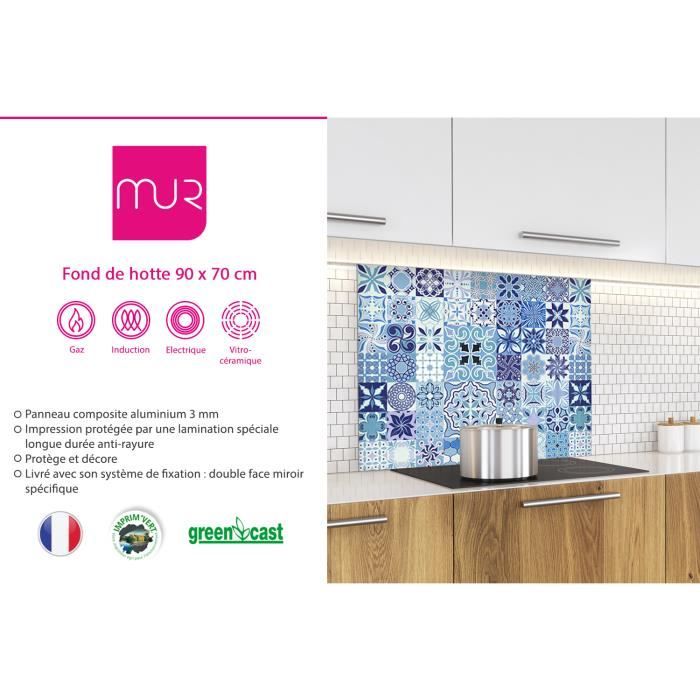 Fond de hotte "Carreaux de ciment bleus"3